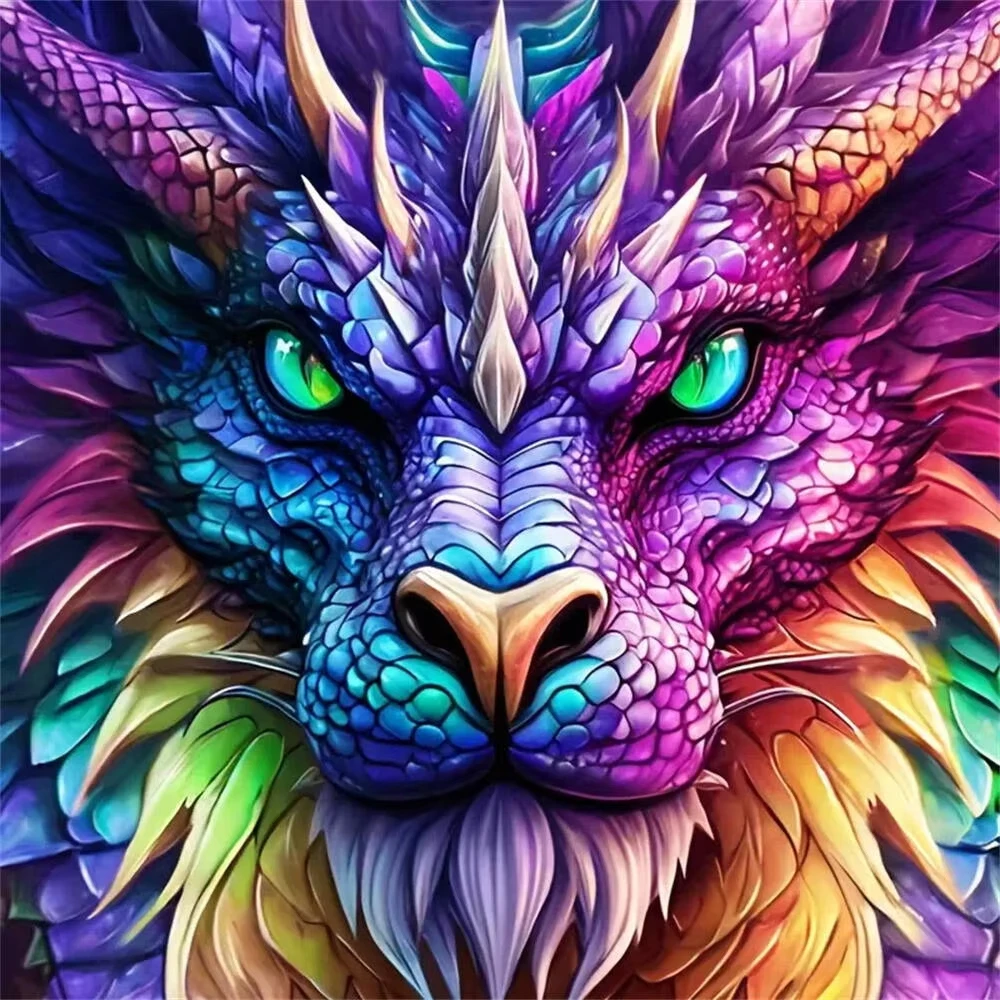 Rainbow Fantasy Dragon Face Jigsaw Puzzle, Magical Dragon Decor Challenge Scenic Art Puzzle for Gift
Rainbow Fantasy Dragon Face Jigsaw Puzzle, Magical Dragon Decor Challenge Scenic Art Puzzle for Gift