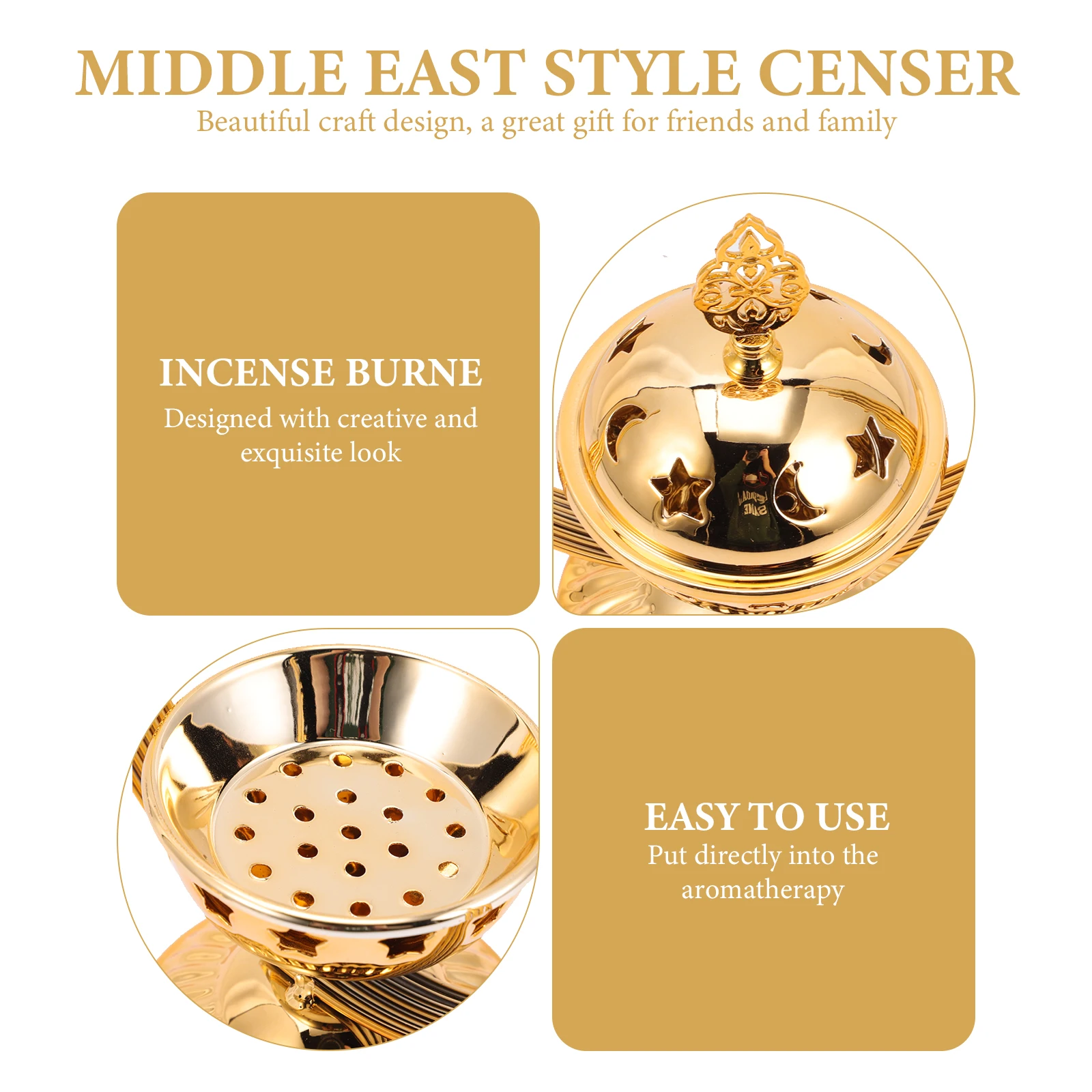 Elegant Alloy Aromatherapy Furnace Compact Desktop Censer Decorative Incense Burner Middle East Style Bedroom Office Decor
Elegant Alloy Aromatherapy Furnace Compact Desktop Censer Decorative Incense Burner Middle East Style Bedroom Office Decor