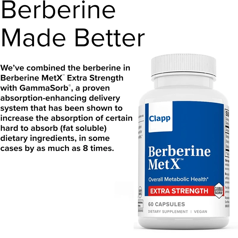 Berberine MetX Extra Strength -60 капсул - Общее здоровье обменных веществ - Не ГМО, веганский -60 порций
Berberine MetX Extra Strength -60 капсул - Общее здоровье обменных веществ - Не ГМО, веганский -60 порций