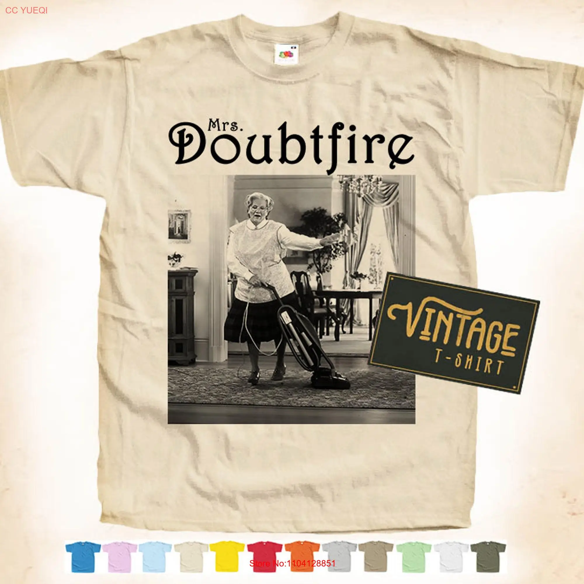 Mrs Doubtfire V1 Poster Movie Classic Vintage T Shirt 12 colors unisex long or short sleeves
Mrs Doubtfire V1 Poster Movie Classic Vintage T Shirt 12 colors unisex long or short sleeves