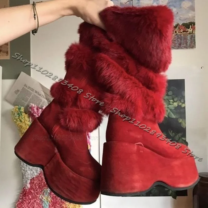 Red Fur Decor Platform Boots Wedges Heels Round Toe Women Shoes Winter Design Women Elegant Party Shoes 2023 Zapatos Para Mujere
Red Fur Decor Platform Boots Wedges Heels Round Toe Women Shoes Winter Design Women Elegant Party Shoes 2023 Zapatos Para Mujere