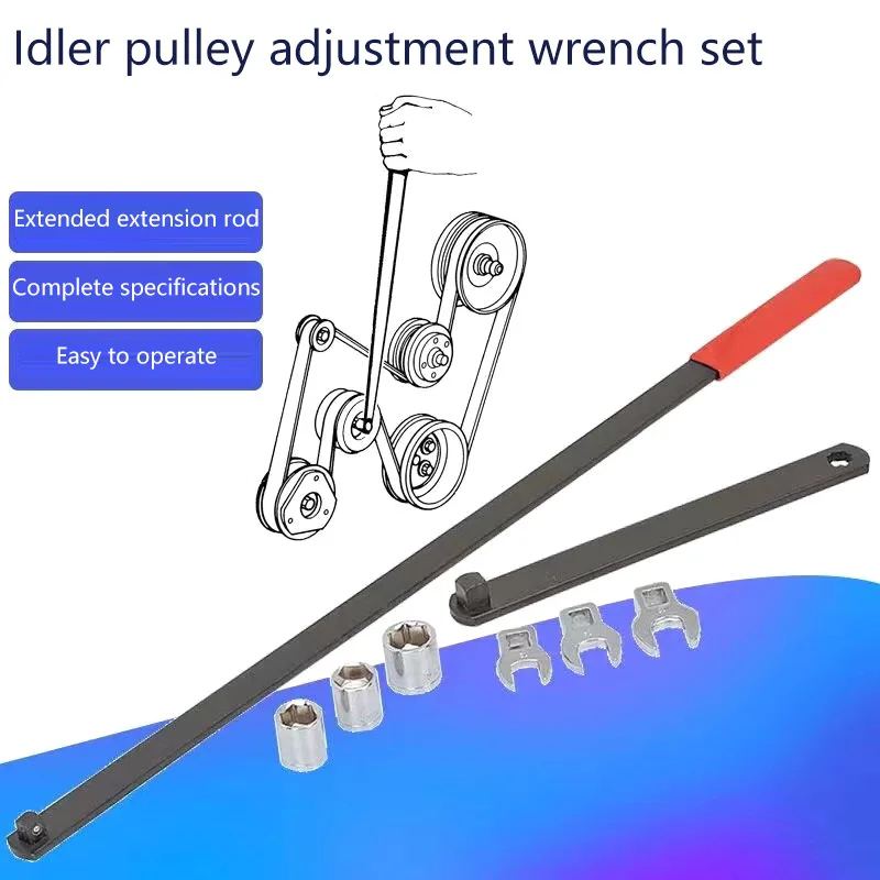 8Pcs/Set Idler Pulley Adjustment Wrench Belt Tension Tensioning Adjuster Lever Tool Extension Wrench Workshop Tool
8Pcs/Set Idler Pulley Adjustment Wrench Belt Tension Tensioning Adjuster Lever Tool Extension Wrench Workshop Tool
