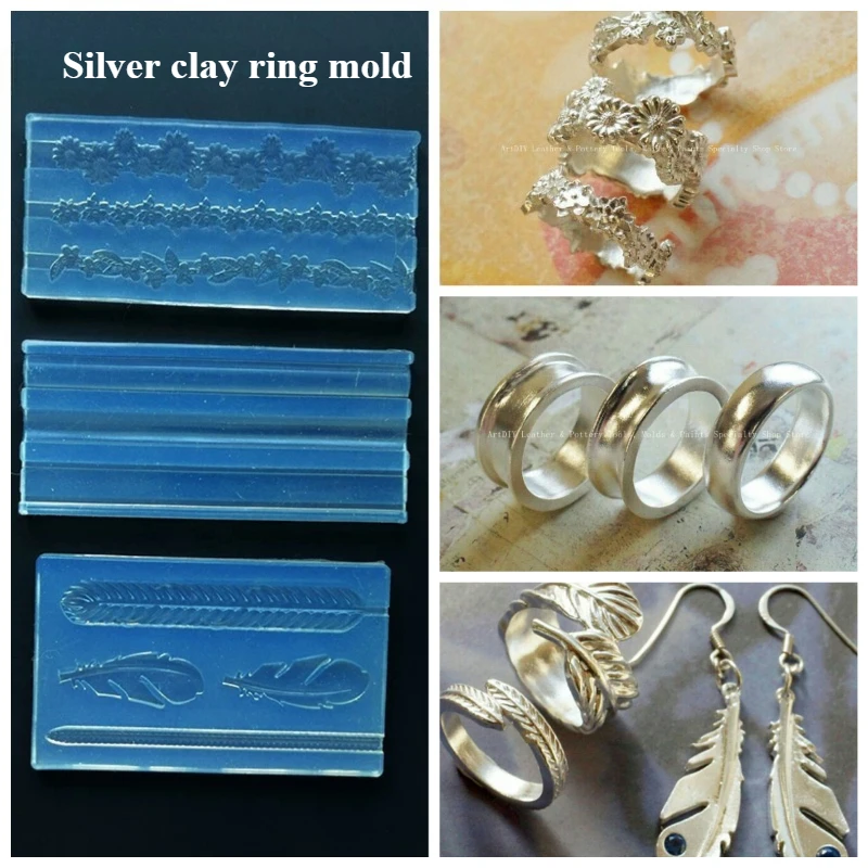 Basic/Flower/Feather Shape Silver Mud Silver Paste Silicone Mold/Handmade DIY Couple Ring Earrings Pendant Molds
Basic/Flower/Feather Shape Silver Mud Silver Paste Silicone Mold/Handmade DIY Couple Ring Earrings Pendant Molds