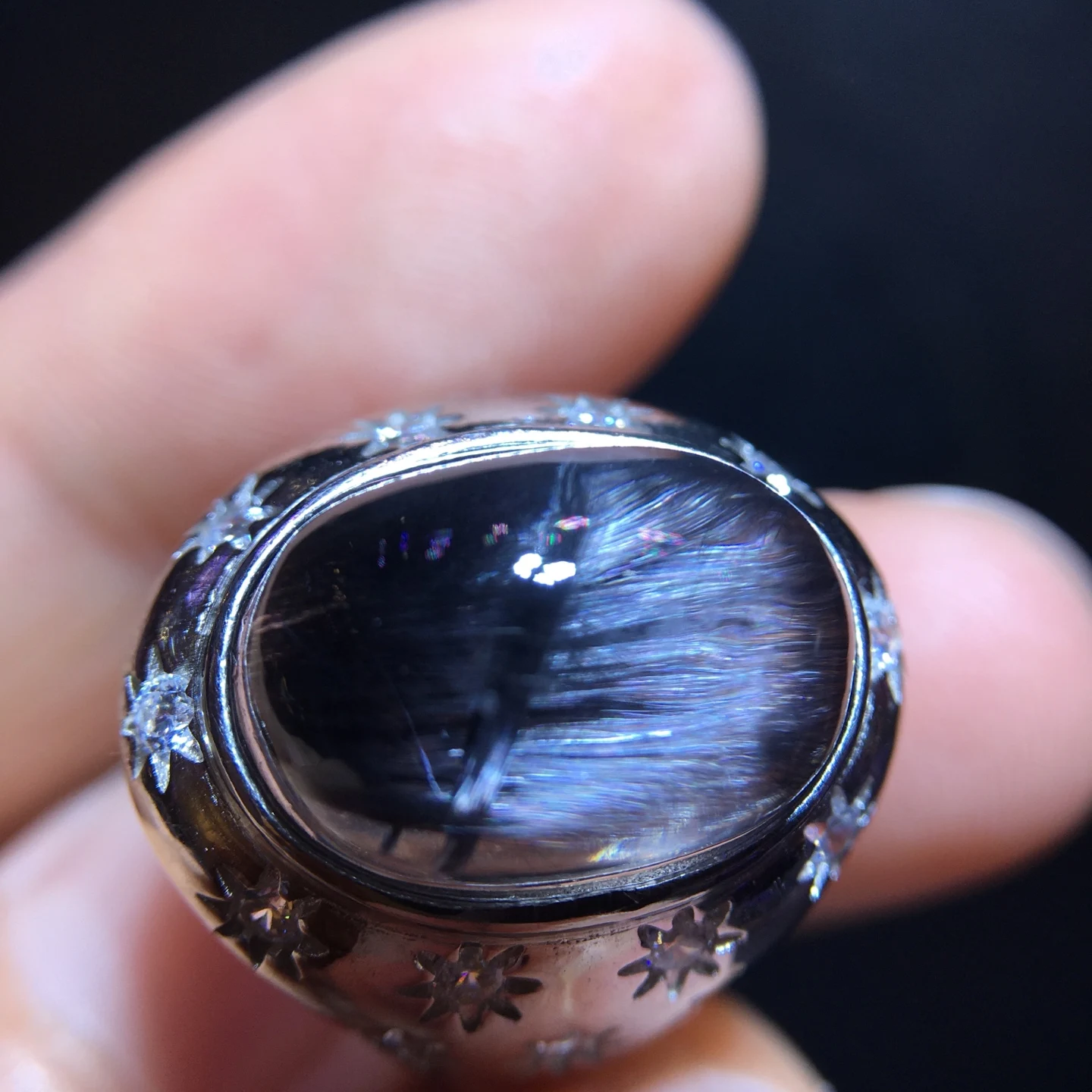 Natural Brookite Platinum Rutilated Quartz Ring 15/10.5mm 925 Silver Woman Men Water Drop Lucky AAAAA
Natural Brookite Platinum Rutilated Quartz Ring 15/10.5mm 925 Silver Woman Men Water Drop Lucky AAAAA