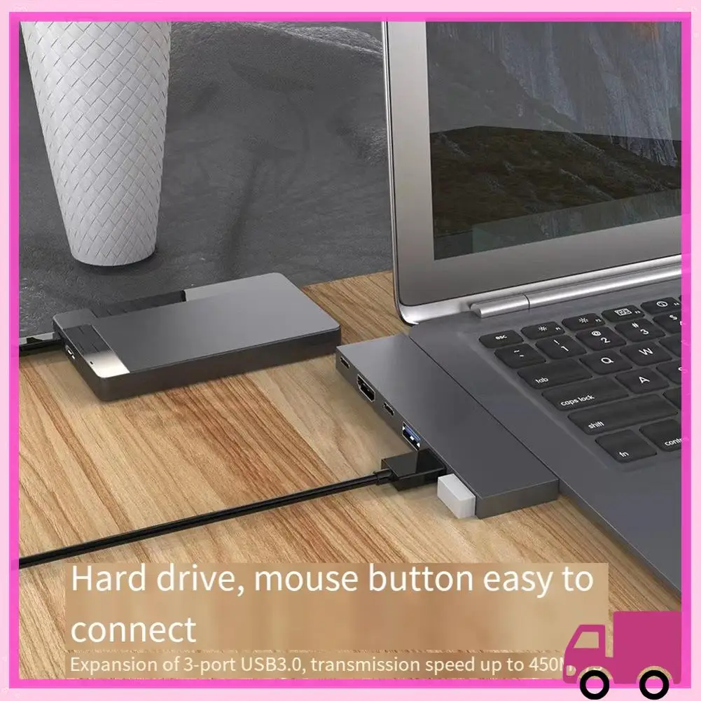 Compact USB C Docking Station, 6-In-1 Type C Hub, With -Compatible, PD100W, USB C,3 USB Multi-Port Adapter For Laptops, Tabl
Compact USB C Docking Station, 6-In-1 Type C Hub, With -Compatible, PD100W, USB C,3 USB Multi-Port Adapter For Laptops, Tabl