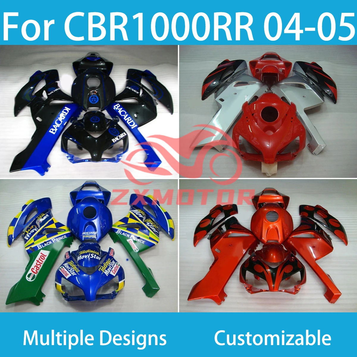 ABS Fairing Kit for Honda CBR 1000RR 2004 2005 Motorcycle Bodywork Customizable Fairings CBR1000RR 04 05
ABS Fairing Kit for Honda CBR 1000RR 2004 2005 Motorcycle Bodywork Customizable Fairings CBR1000RR 04 05