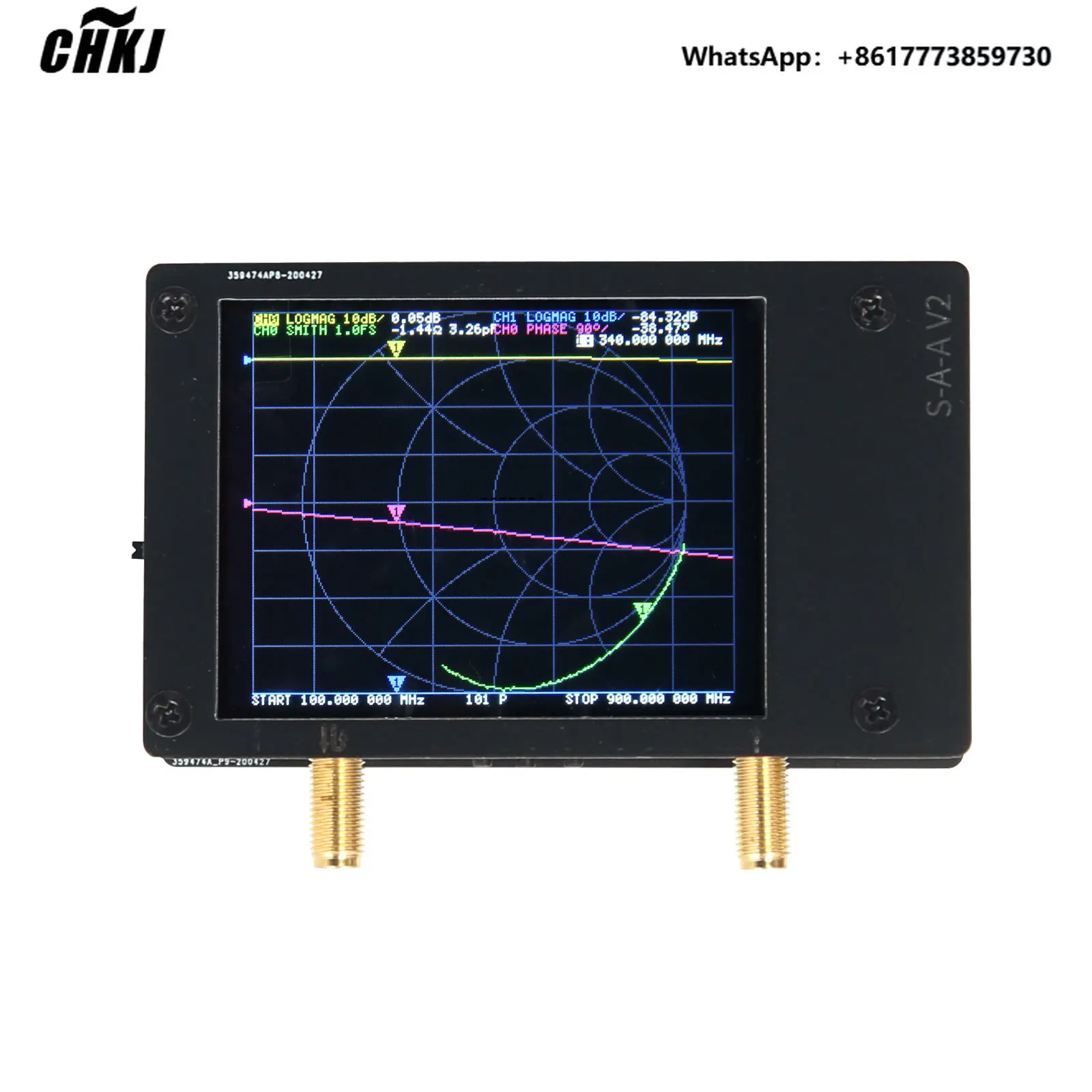 CHKJ NanoVNA V2 3G 50kHz-3GHz Vector Network Analyzer Antenna Analyzer for Shortwave HF VHF UHF 
CHKJ NanoVNA V2 3G 50kHz-3GHz Vector Network Analyzer Antenna Analyzer for Shortwave HF VHF UHF