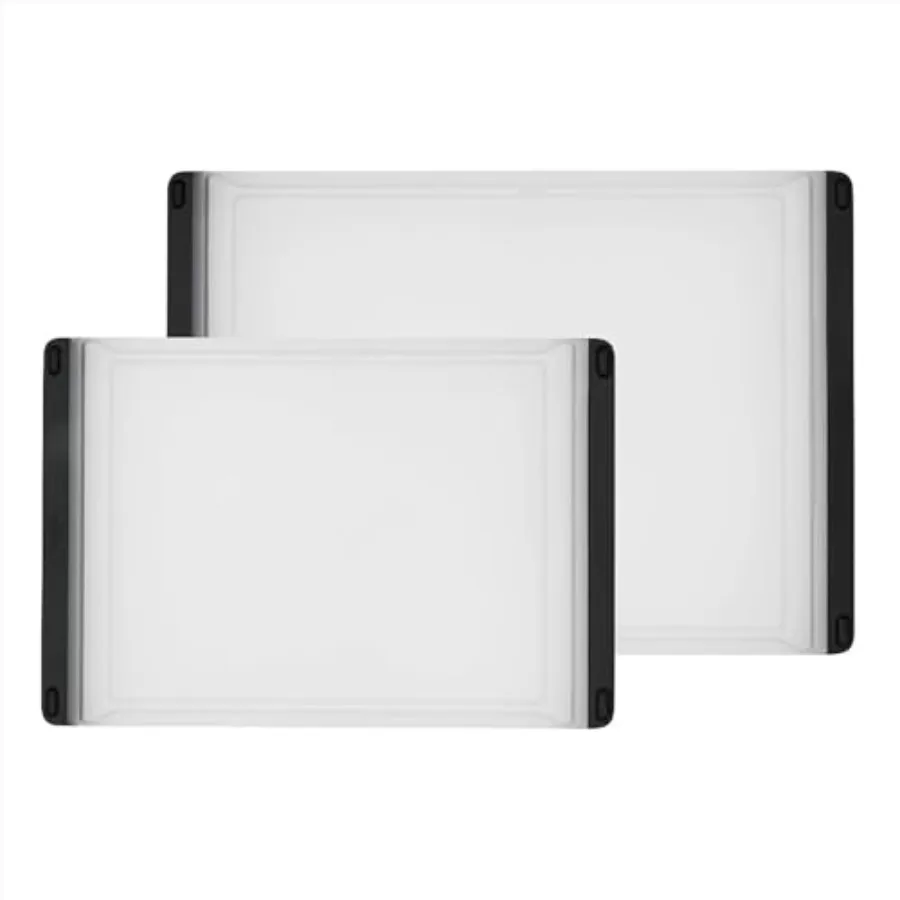 Good Grips 2-Piece Cutting Board Set, Cutting Boards for Kitchen Prep, Non-Porous Double-Sided Design, Dishwasher-Safe, Durable
Good Grips 2-Piece Cutting Board Set, Cutting Boards for Kitchen Prep, Non-Porous Double-Sided Design, Dishwasher-Safe, Durable