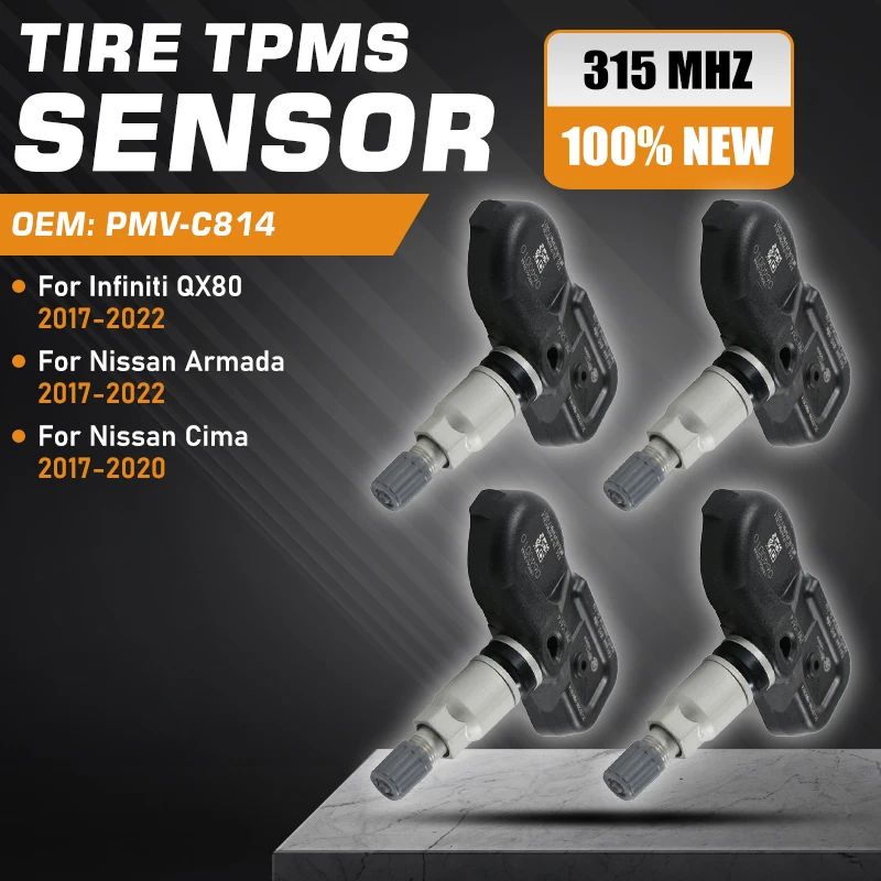 Car TPMS Sensor For Infiniti QX80 Nissan Armada 2017-2022 Nissan Cima 2017-2020 Tire Pressure Monitoring Sensor PMV-C814 315 MHz
Car TPMS Sensor For Infiniti QX80 Nissan Armada 2017-2022 Nissan Cima 2017-2020 Tire Pressure Monitoring Sensor PMV-C814 315 MHz