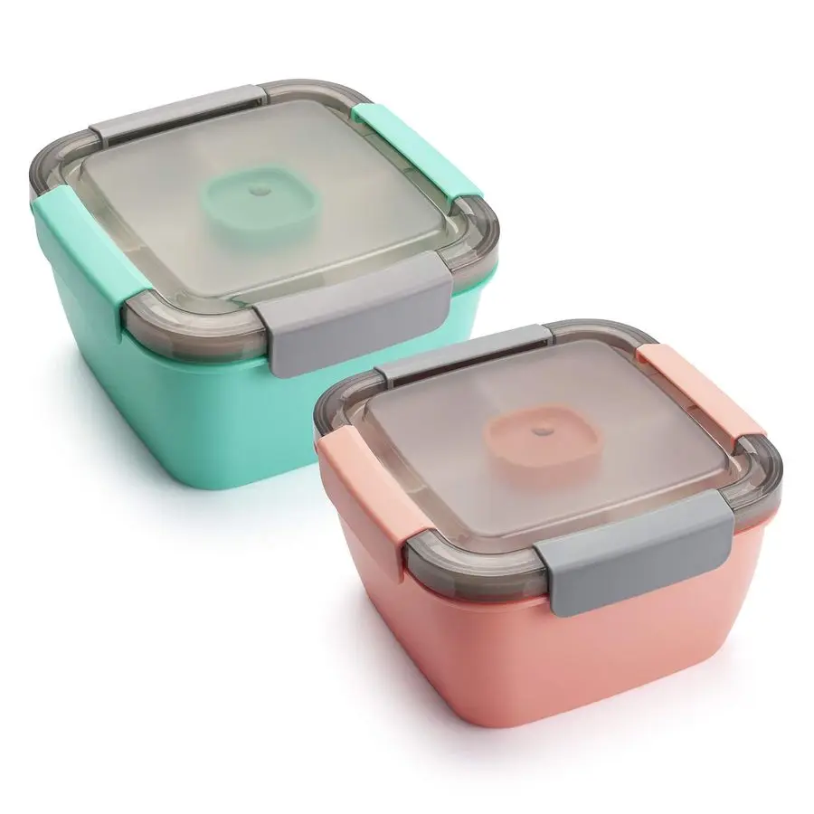 Salad Lunch Containers To Go, 2 Pack 52oz Bowls with 3 Compartments, Dressing Containers for Toppings, Snacks Pink amp Green
Salad Lunch Containers To Go, 2 Pack 52oz Bowls with 3 Compartments, Dressing Containers for Toppings, Snacks Pink amp Green
