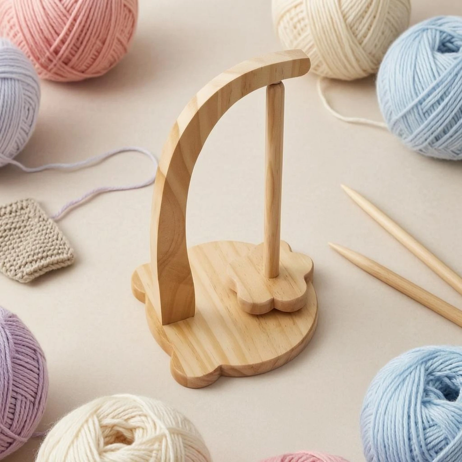 Rotary Yarn Holder Curved Arm Wooden Yarn Holder Craft Tool Natural Wood Polished Finish
Rotary Yarn Holder Curved Arm Wooden Yarn Holder Craft Tool Natural Wood Polished Finish