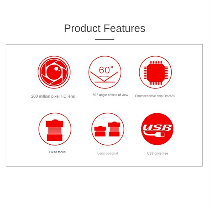 20X OV2659 HD Camera Module 2 Million Pixel 60° 1600X1200 5Fps USB Camera Module Drive-Free For-Android Laptop,60 Degree
20X OV2659 HD Camera Module 2 Million Pixel 60° 1600X1200 5Fps USB Camera Module Drive-Free For-Android Laptop,60 Degree
