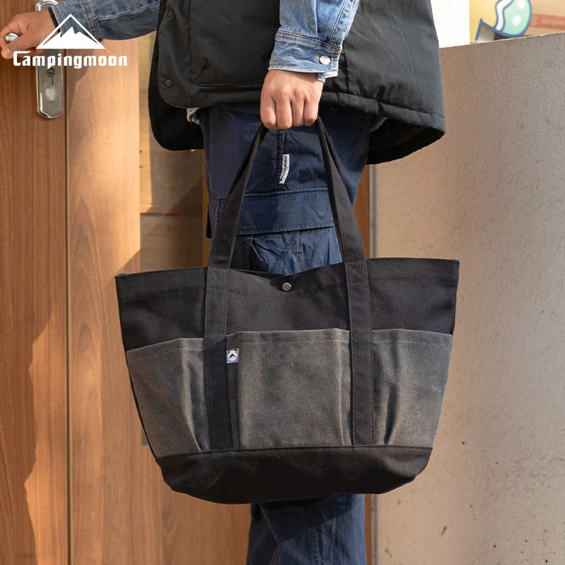 Сумка-тоут CAMPINGMOON B-191 из плотного холста, белая/черная, большая вместимость, для кемпинга, велоспорта, поездок на работу, многофункциональная сумка
Сумка-тоут CAMPINGMOON B-191 из плотного холста, белая/черная, большая вместимость, для кемпинга, велоспорта, поездок на работу, многофункциональная сумка