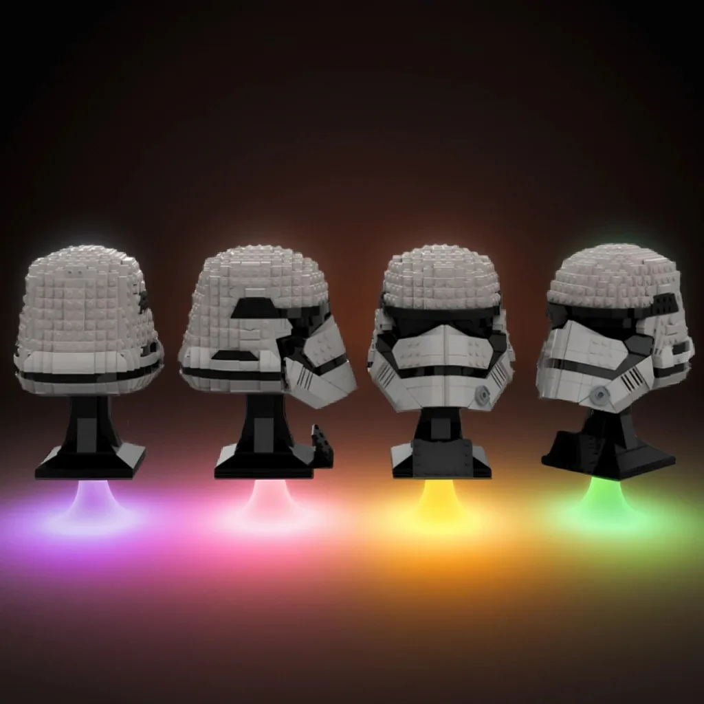 709PCS MOC Space Battle Helmet First Order Model Creative Building Blocks Building Blocks Collectible Display Birthday Gift Home
709PCS MOC Space Battle Helmet First Order Model Creative Building Blocks Building Blocks Collectible Display Birthday Gift Home
