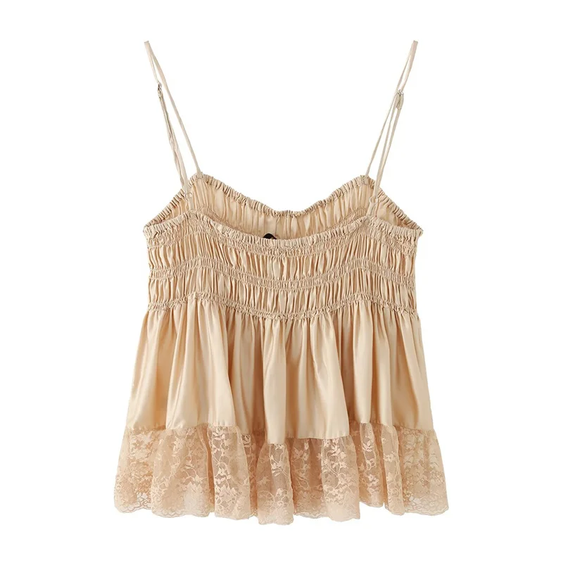 Summer Women's Lace Camisole Top 2026 New Fashionable Sleeveless Vest Top Elegant Women's Clothing
Summer Women's Lace Camisole Top 2026 New Fashionable Sleeveless Vest Top Elegant Women's Clothing