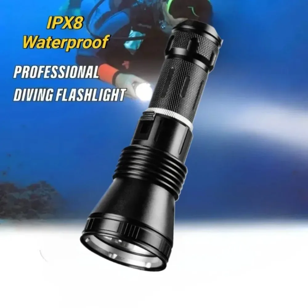 Professional Scuba Diving Flashlight Underwater Searchlight IPX8 Waterproof Torch Rechargeable LED Dive Lantern
Professional Scuba Diving Flashlight Underwater Searchlight IPX8 Waterproof Torch Rechargeable LED Dive Lantern