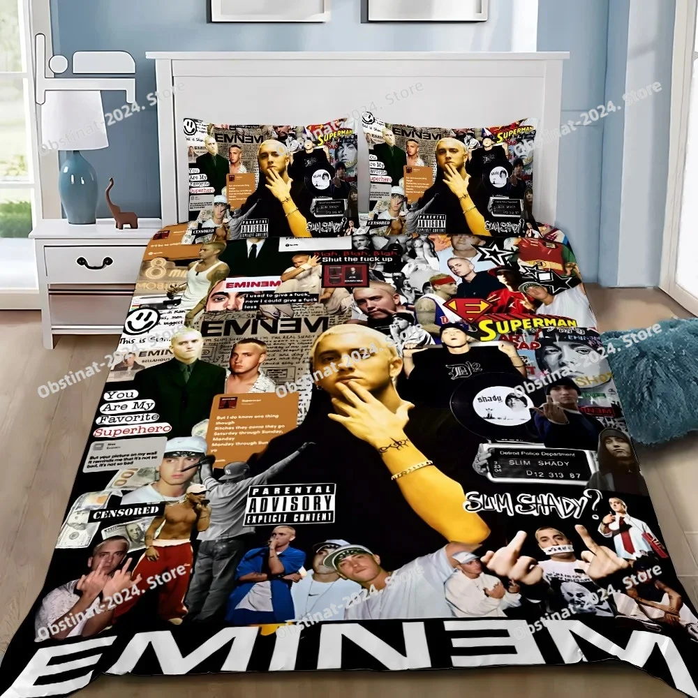 Rapper Duvet Cover Pillowcase Bedding Set Adult Boy E-Eminems Girl Bedroom Decoration Children Gift Single Double Large Size
Rapper Duvet Cover Pillowcase Bedding Set Adult Boy E-Eminems Girl Bedroom Decoration Children Gift Single Double Large Size