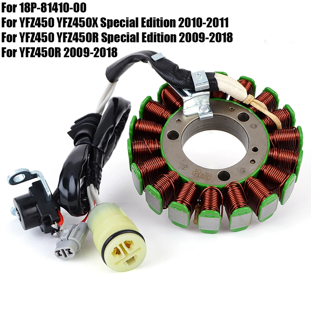 Катушка статора для Yamaha YFZ450X 2010 2011 YFZ450R 2009 - 2018 18P-81410-00 YFZ 450 R X
Катушка статора для Yamaha YFZ450X 2010 2011 YFZ450R 2009 - 2018 18P-81410-00 YFZ 450 R X