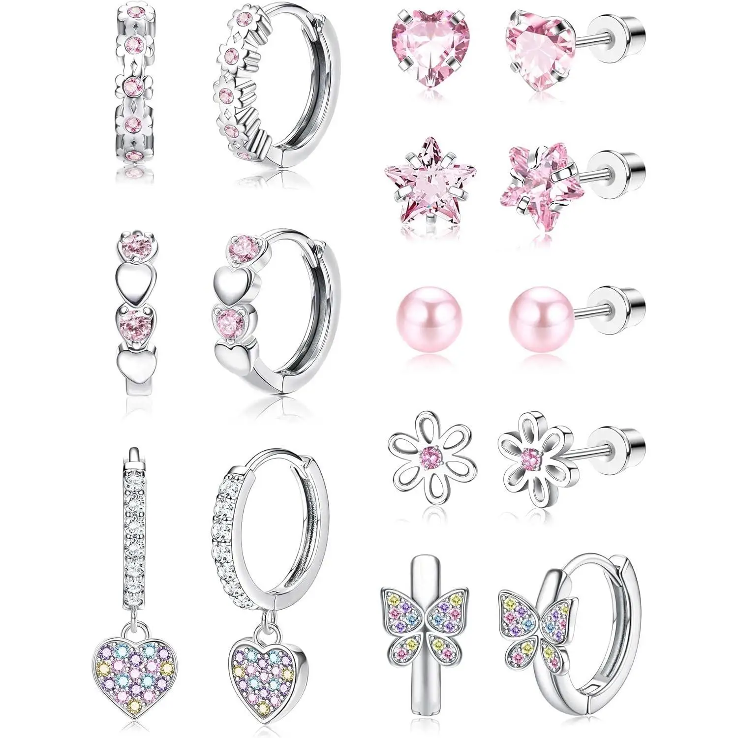 ORAZIO 8 Pairs Hypoallergenic Earrings Set for Women Surgical Stainless Steel Hoop Studs for Sensitive Ears Piercing Jewelry
ORAZIO 8 Pairs Hypoallergenic Earrings Set for Women Surgical Stainless Steel Hoop Studs for Sensitive Ears Piercing Jewelry