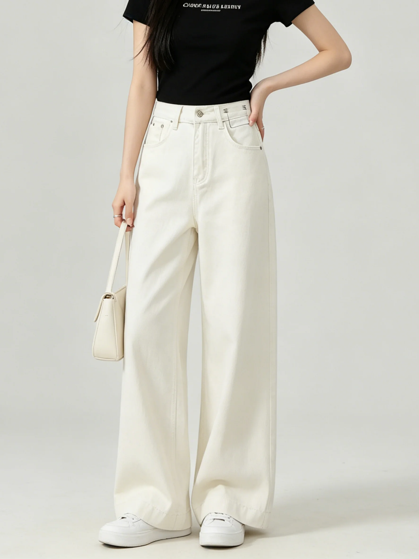 Washed High Waist Wide Leg Soft Denim Jeans Women's Summer Versatile Slimming Loose Long Pants Korean Style Casual Jeans
Washed High Waist Wide Leg Soft Denim Jeans Women's Summer Versatile Slimming Loose Long Pants Korean Style Casual Jeans