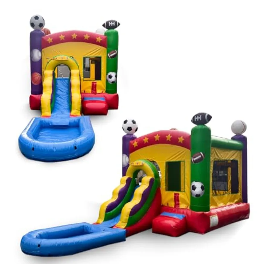 Sports Combo Inflatable Water Slide for with Splash Pool and Basketball Hoop 26ft x 12ft x 14ft Commercial Grade Backyard Water
Sports Combo Inflatable Water Slide for with Splash Pool and Basketball Hoop 26ft x 12ft x 14ft Commercial Grade Backyard Water