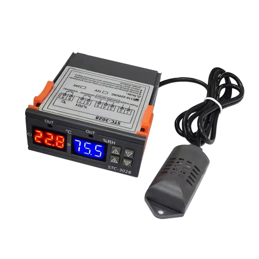 Digital Temperature Controller with Humidity Sensor Dual Control Mounting Jacket for Home Industry Fish Tank
Digital Temperature Controller with Humidity Sensor Dual Control Mounting Jacket for Home Industry Fish Tank