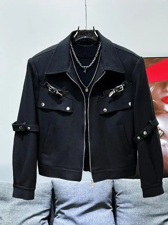 Casual Sle Men's Jaet Zipper ort oulder Padded Bla Metal Zipper Decosition Personali Design Autumn New Faion...
Casual Sle Men's Jaet Zipper ort oulder Padded Bla Metal Zipper Decosition Personali Design Autumn New Faion...