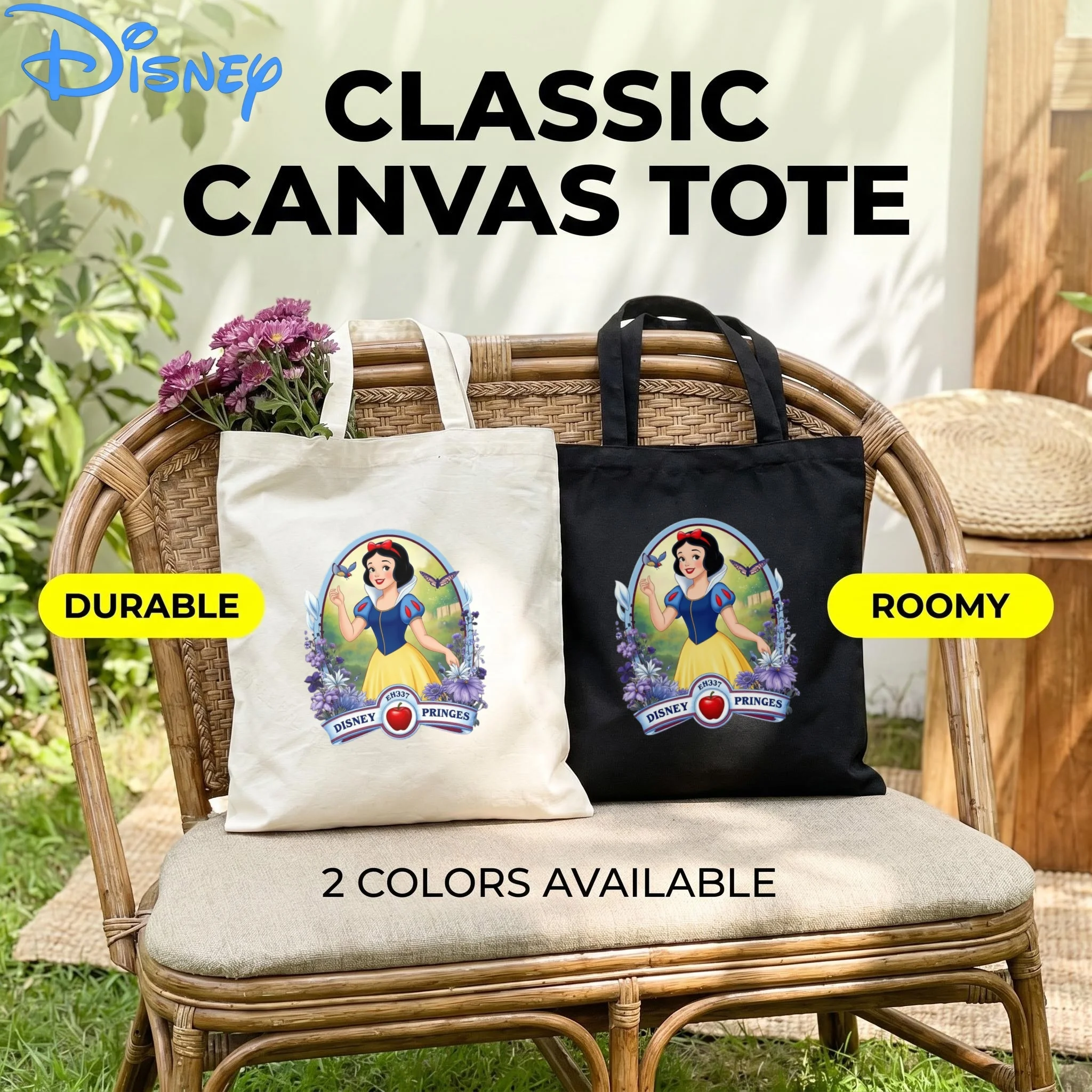 1PC Kawaii Disney Snow White Canvas Shopping Bag, Princess Daily Handbag for Fans
1PC Kawaii Disney Snow White Canvas Shopping Bag, Princess Daily Handbag for Fans