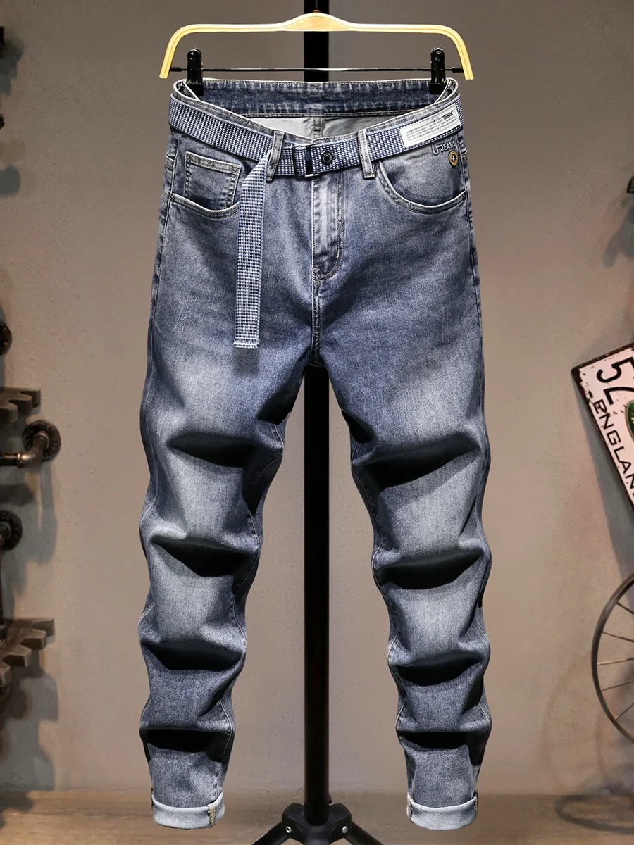 High-End Men's Summer Thin Fit Jeans Youth Trendy Casual Elastic Versatile Long Pants Water Waed Cotton Stretch Denim
High-End Men's Summer Thin Fit Jeans Youth Trendy Casual Elastic Versatile Long Pants Water Waed Cotton Stretch Denim