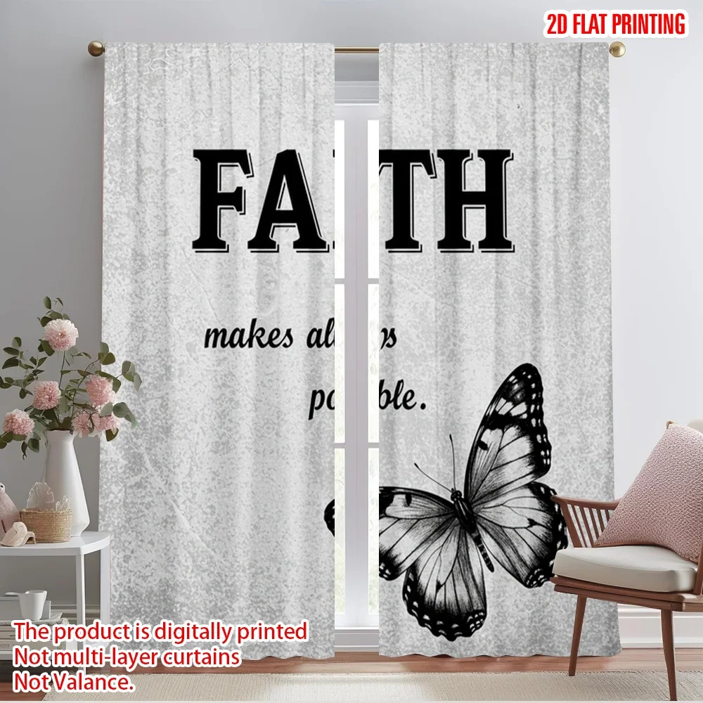 2pcs 2D flat printing Window Drapes Faith Butterfly Polyester Without Electricity Party Decorations Use for General Festive and
2pcs 2D flat printing Window Drapes Faith Butterfly Polyester Without Electricity Party Decorations Use for General Festive and
