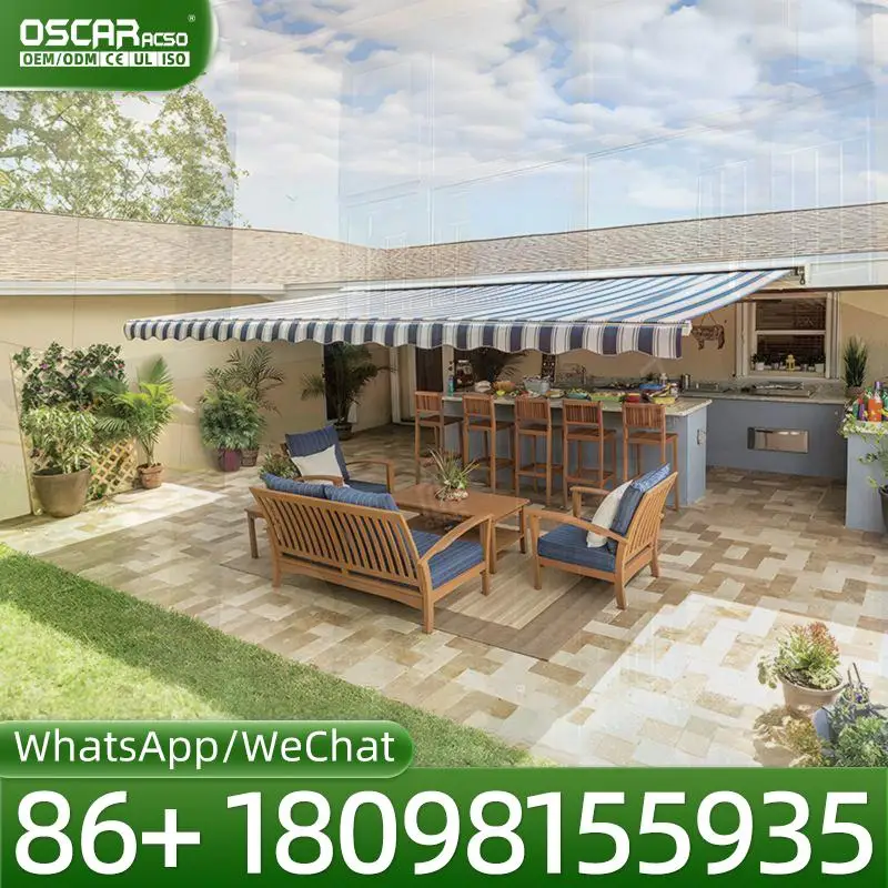 Outdoor Electric Motorized Aluminum Awnings UV Protected Waterproof Folding Retractable Double Carports for Restaurant Patio Gar
Outdoor Electric Motorized Aluminum Awnings UV Protected Waterproof Folding Retractable Double Carports for Restaurant Patio Gar
