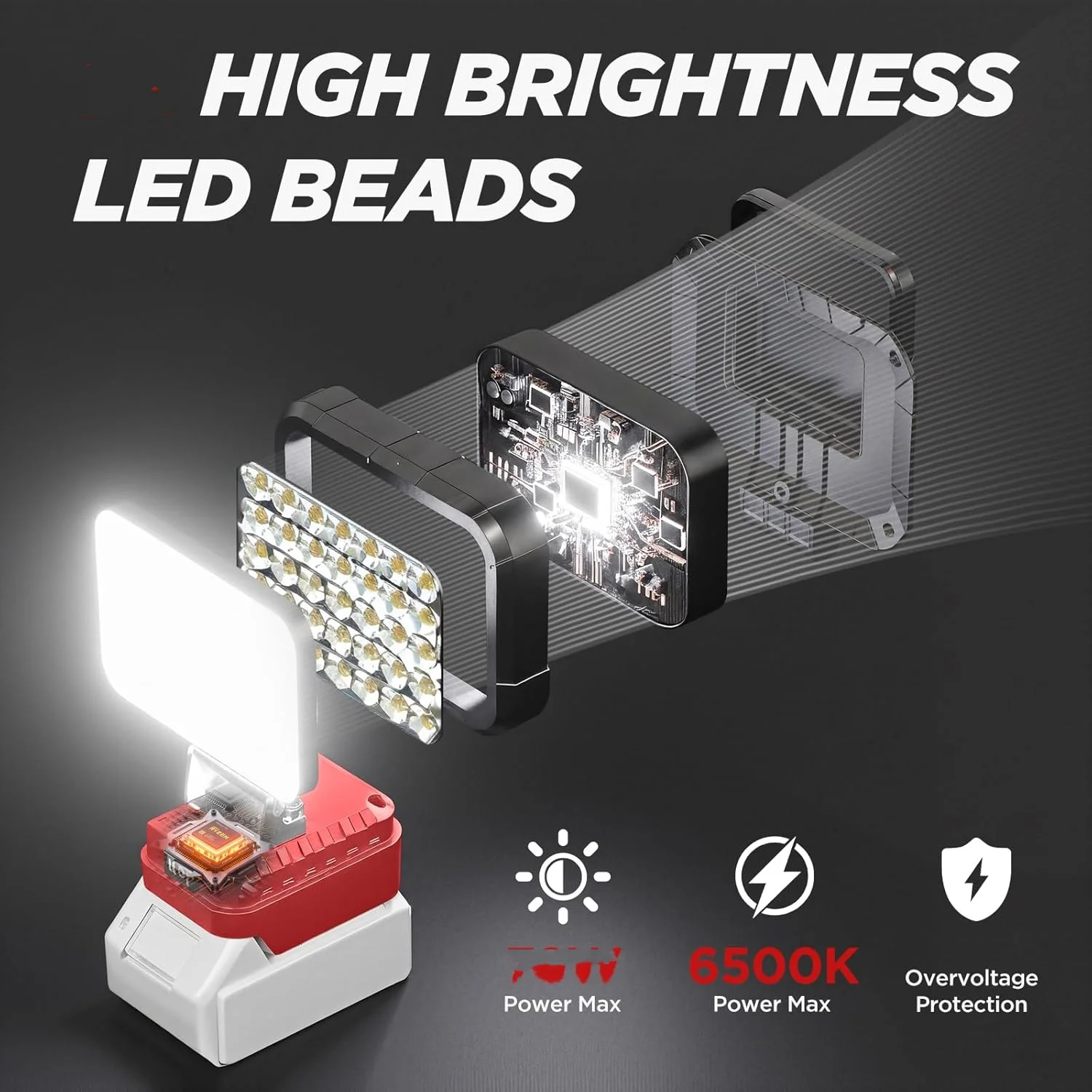 3-inch LED Work Light Suitable For Makita/Milwaukee/Dewalt 18V Lithium-ion Battery With Handle And USB Interface Flashlight
3-inch LED Work Light Suitable For Makita/Milwaukee/Dewalt 18V Lithium-ion Battery With Handle And USB Interface Flashlight