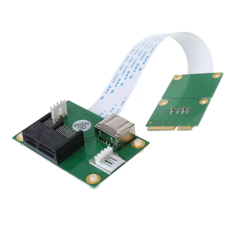 Переходная плата переходника PCIe 1x PCI-E x1 на Mini PCIe mPCIe, кабель 90 градусов
Переходная плата переходника PCIe 1x PCI-E x1 на Mini PCIe mPCIe, кабель 90 градусов