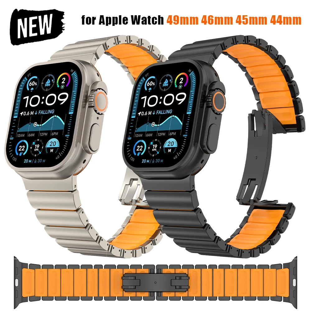 Металлический ремешок для Apple Watch Band Ultra 3 2 1 49 мм, резиновый титановый браслет для Iwatch Series 11 10 46 мм 9 8 7 6 5 4 SE 45 мм 44 мм
Металлический ремешок для Apple Watch Band Ultra 3 2 1 49 мм, резиновый титановый браслет для Iwatch Series 11 10 46 мм 9 8 7 6 5 4 SE 45 мм 44 мм