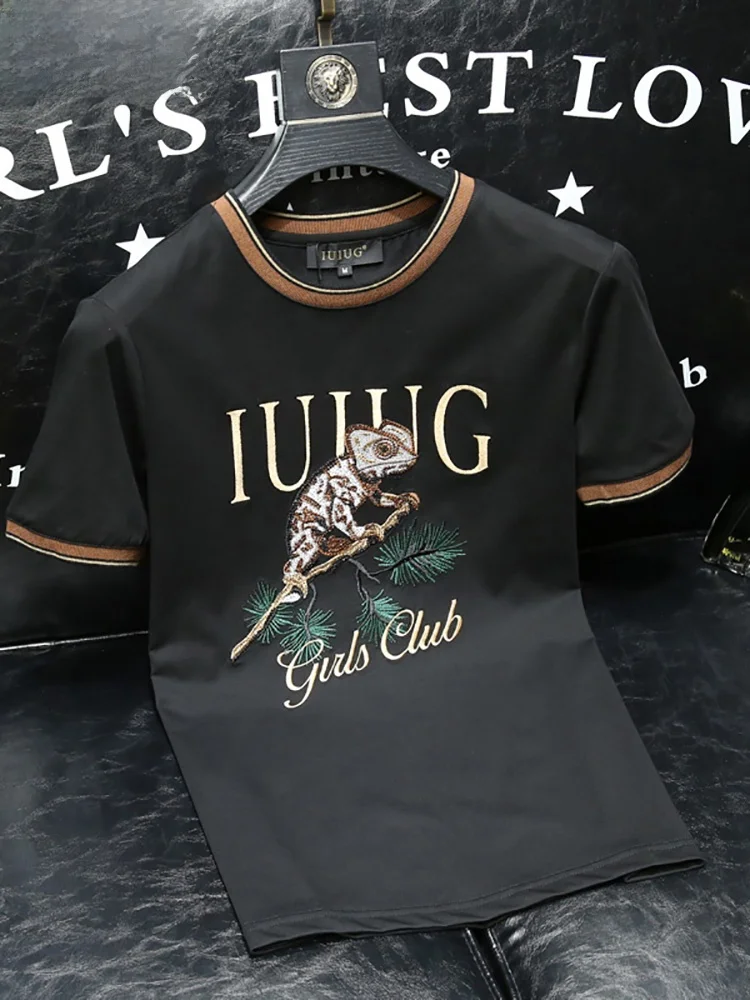 Мужская летняя футболка ZhanChao с тяжелой вышивкой, из шелкового хлопка, приталенная, модная, городская, повседневная, с круглым вырезом
Мужская летняя футболка ZhanChao с тяжелой вышивкой, из шелкового хлопка, приталенная, модная, городская, повседневная, с круглым вырезом