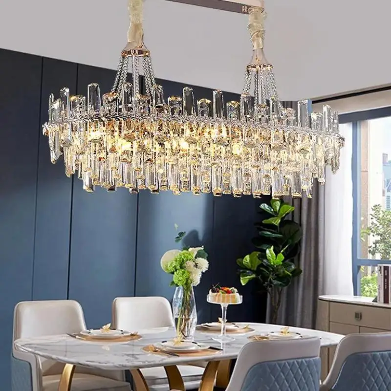 Luxury Clear Crystal E14 Led Chandeliers For Living Room Villa Bedroom Dining Room Modern Atr Home Decoration Steel Pendant Lamp
Luxury Clear Crystal E14 Led Chandeliers For Living Room Villa Bedroom Dining Room Modern Atr Home Decoration Steel Pendant Lamp