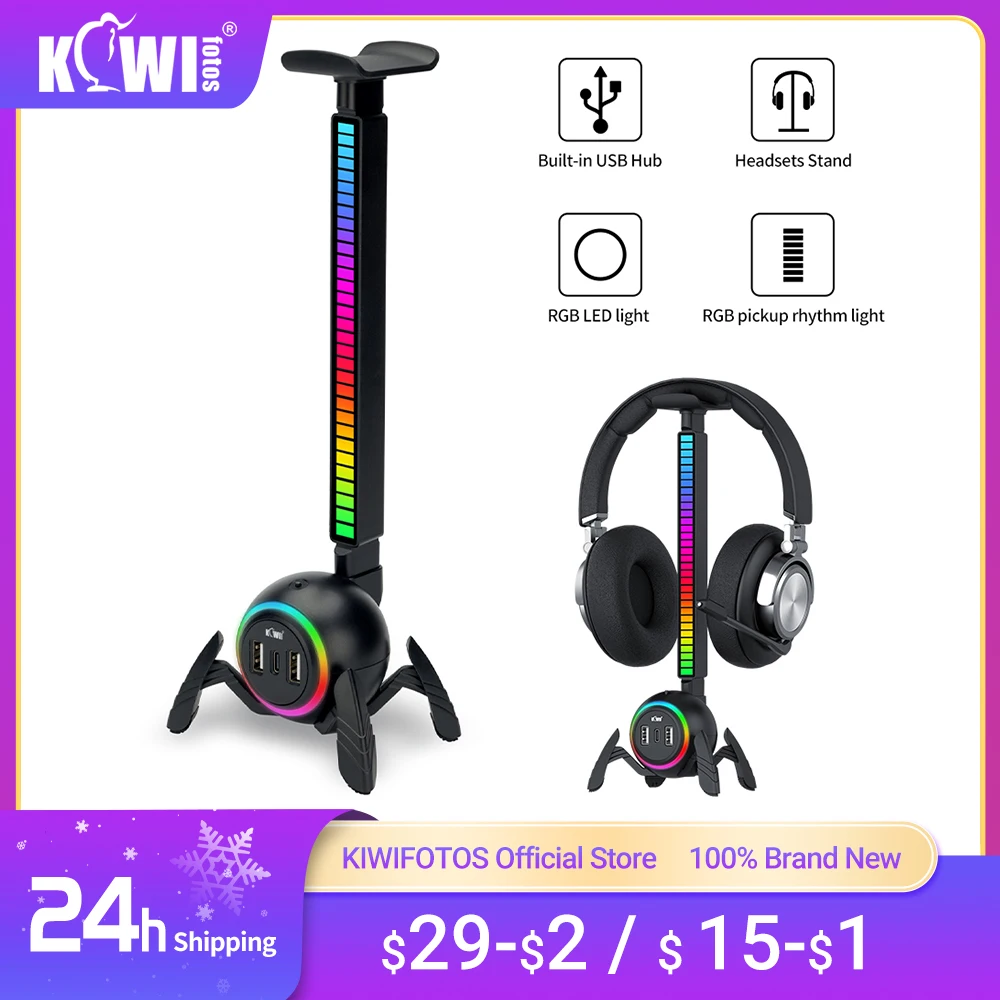Подставка-держатель для наушников KIWIFOTOS RGB с ритмическим планшетом, подставка для наушников с USB-портами типа c, подставка для гарнитуры RGB для всех размеров наушников
Подставка-держатель для наушников KIWIFOTOS RGB с ритмическим планшетом, подставка для наушников с USB-портами типа c, подставка для гарнитуры RGB для всех размеров наушников