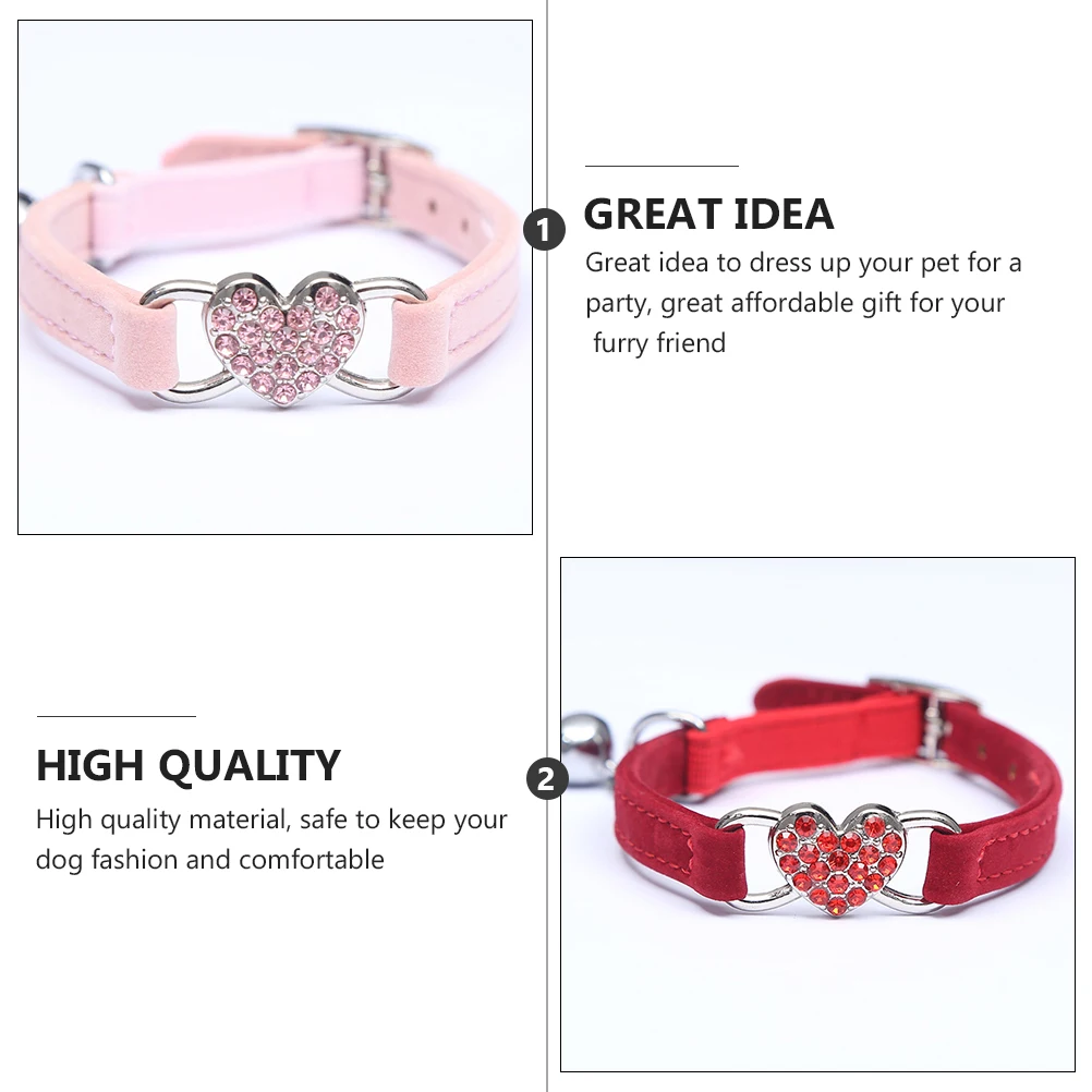 Adjustable Heart Shaped Cat Collars Bell Bright Color Pet Necklace for Cats Kitten Comfortable Collar Dog Supplies
Adjustable Heart Shaped Cat Collars Bell Bright Color Pet Necklace for Cats Kitten Comfortable Collar Dog Supplies
