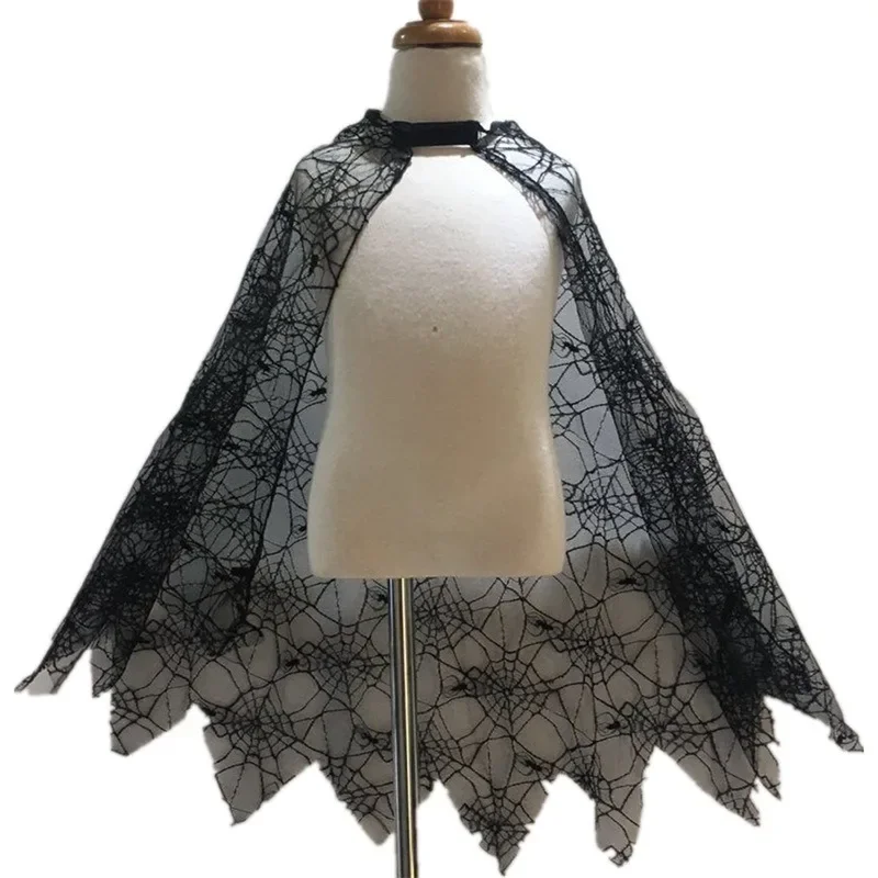 Halloween Spider Web Cape Adult Children Gothic Horror Robe Gothic Horror Costume Black Lace Cape Stage Performance Costume
Halloween Spider Web Cape Adult Children Gothic Horror Robe Gothic Horror Costume Black Lace Cape Stage Performance Costume