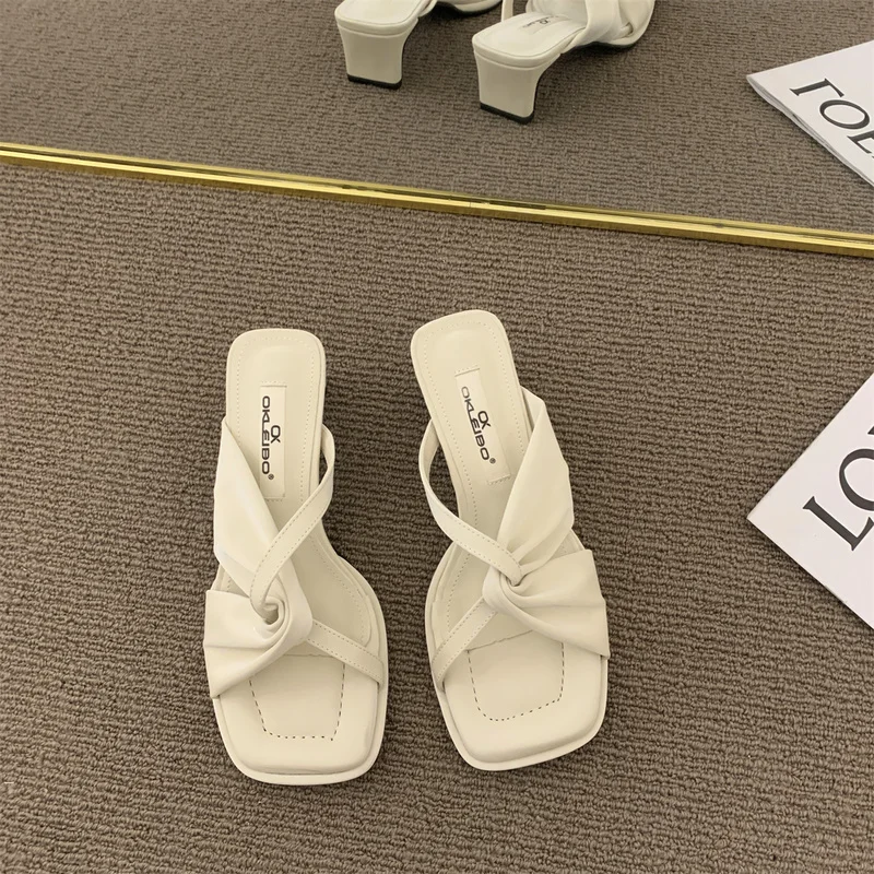 Fashion Elegant Ladies High Heels Sandals Square Toe Female Casual Outdoor Slides Slippers Slip On Pumps Shoes For Women Summer
Fashion Elegant Ladies High Heels Sandals Square Toe Female Casual Outdoor Slides Slippers Slip On Pumps Shoes For Women Summer