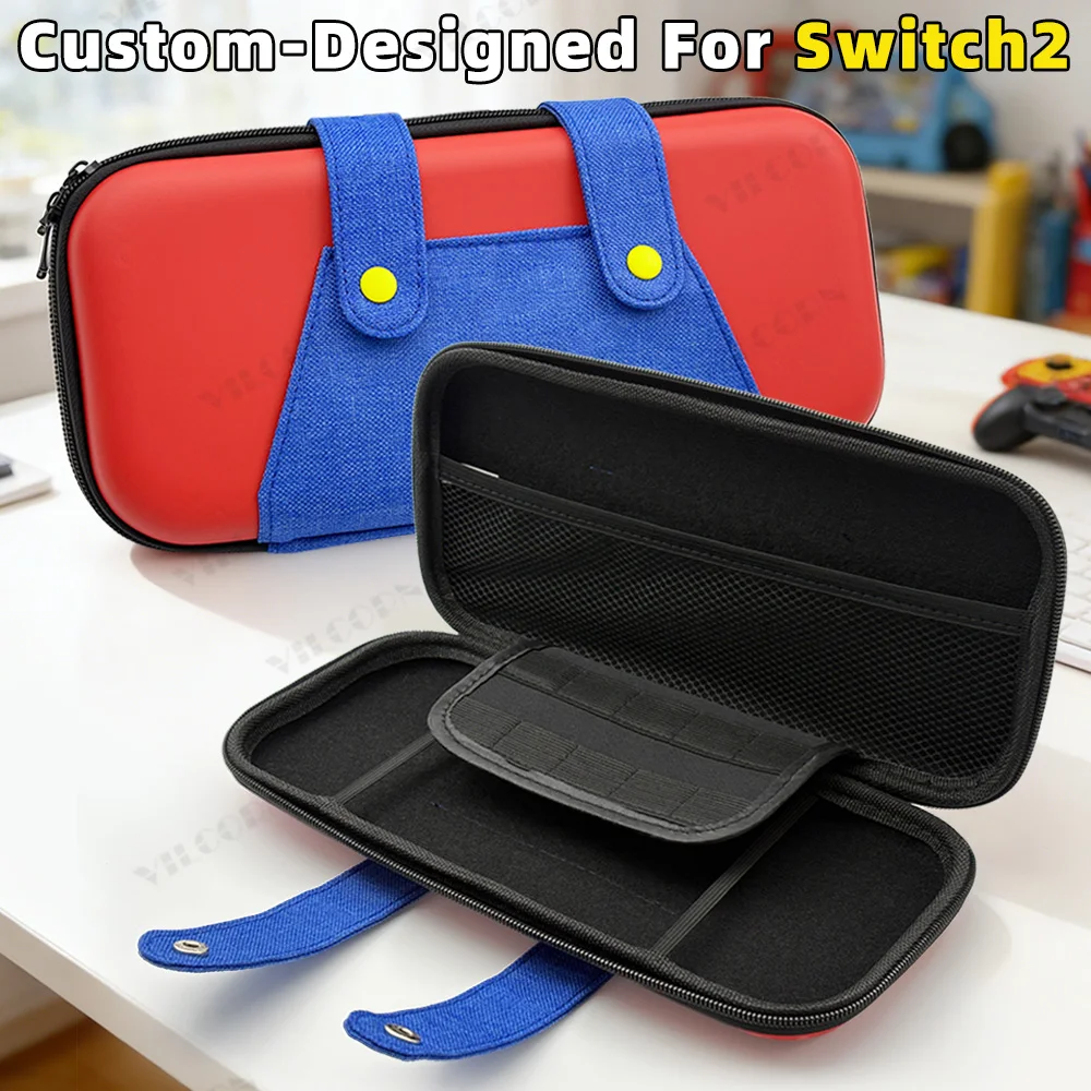 Switch 2 Console Joycons Travel Storage Bag Case Switch 2 Portable Protective Shell Cover for Switch 2 Accessories Storage
Switch 2 Console Joycons Travel Storage Bag Case Switch 2 Portable Protective Shell Cover for Switch 2 Accessories Storage