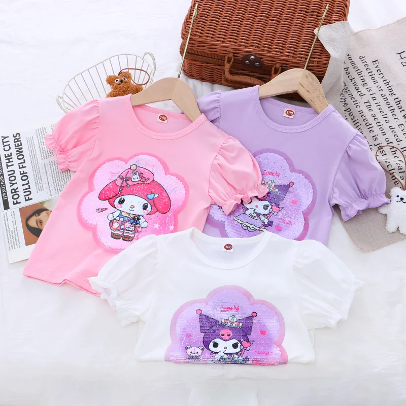 2025 My Melody Anime Kawaii Sanrio Ins Fashion Short Sleeve Shirt Clothes Cute Kuromi Summer Fashion Baby Hoodie Gifts for Kids
2025 My Melody Anime Kawaii Sanrio Ins Fashion Short Sleeve Shirt Clothes Cute Kuromi Summer Fashion Baby Hoodie Gifts for Kids