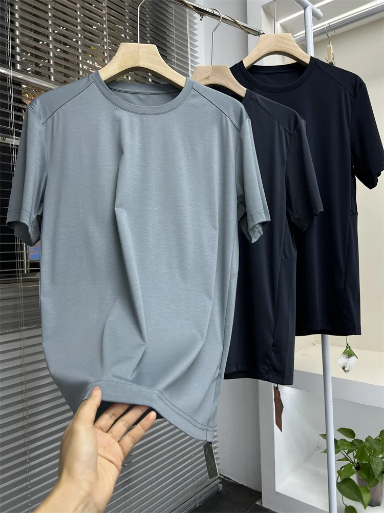 Pampa& Men's Summer T-irt f Sve round Ne Pure Color Breathable Skin-friendly Cool Sensation Faion Urban Wear
Pampa& Men's Summer T-irt f Sve round Ne Pure Color Breathable Skin-friendly Cool Sensation Faion Urban Wear