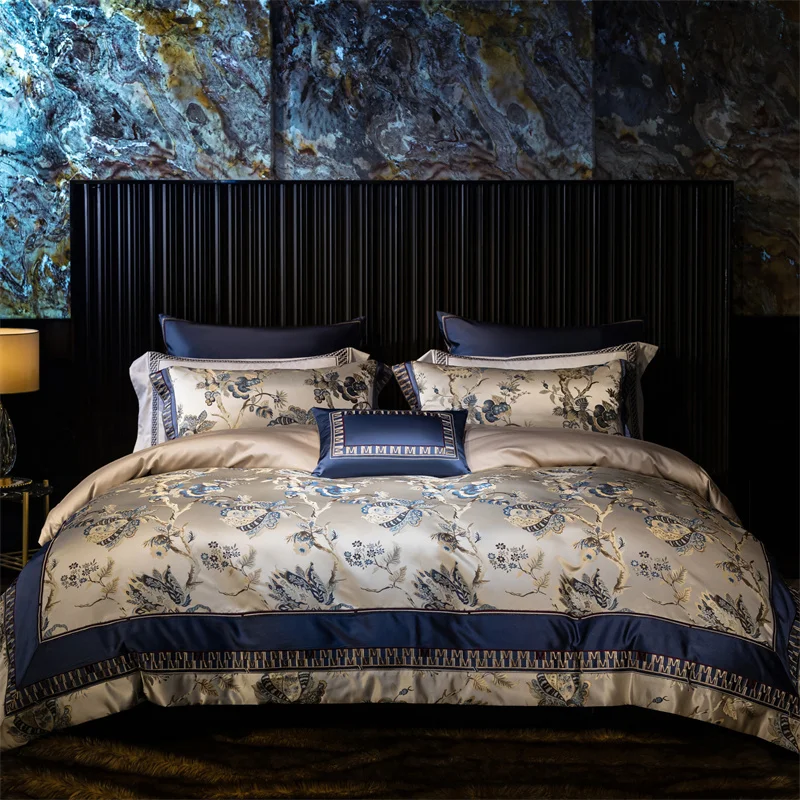 Luxury Satin Jacquard Egyptian Cotton 4/6/10Pcs European Palace Wedding Bedding Set Silky Duvet Cover Set Bed Sheet Pillowcases
Luxury Satin Jacquard Egyptian Cotton 4/6/10Pcs European Palace Wedding Bedding Set Silky Duvet Cover Set Bed Sheet Pillowcases