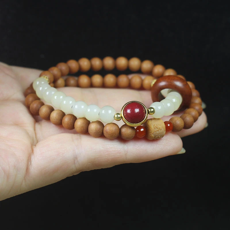 Barbie Sandalwood 6mm Double-Layer Bracelet with Loop Design, Simple Buddhist for Couples, Meditation Beads
Barbie Sandalwood 6mm Double-Layer Bracelet with Loop Design, Simple Buddhist for Couples, Meditation Beads