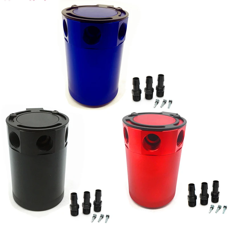 Universal Oil Catch Can Compact Baffled Aluminum Reservoir Oil Catch Tank Fuel Tank Parts three hole breathable Kettle
Universal Oil Catch Can Compact Baffled Aluminum Reservoir Oil Catch Tank Fuel Tank Parts three hole breathable Kettle