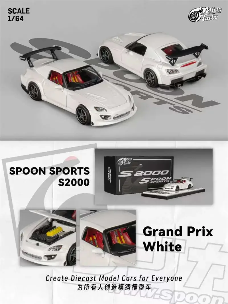 **Pre-Order** Micro Turbo 1:64 Spoon Sports S2000 Grand Prix White limited999 Diecast Model Car
**Pre-Order** Micro Turbo 1:64 Spoon Sports S2000 Grand Prix White limited999 Diecast Model Car