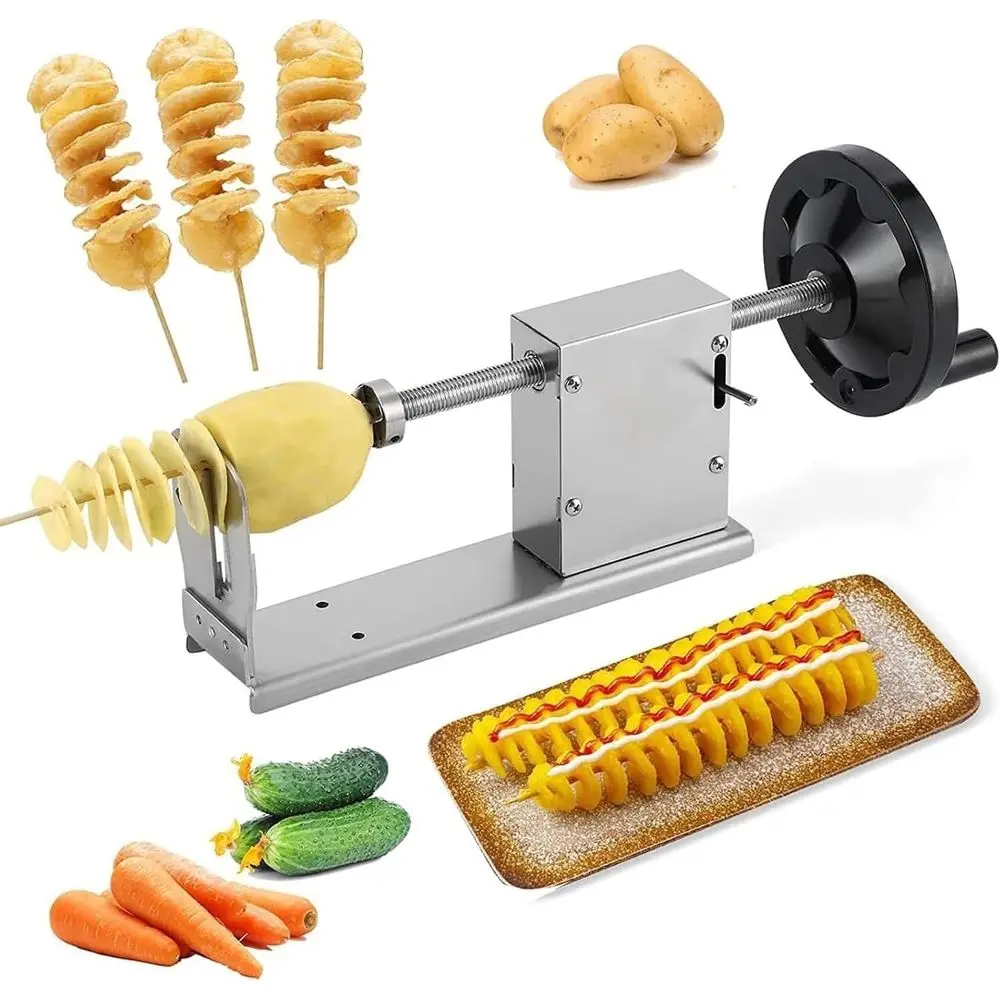 Спиральная картофелерезка из нержавеющей стали с нескользящей ручкой для свежести картофеля, фруктов и овощевых чипсов
Спиральная картофелерезка из нержавеющей стали с нескользящей ручкой для свежести картофеля, фруктов и овощевых чипсов