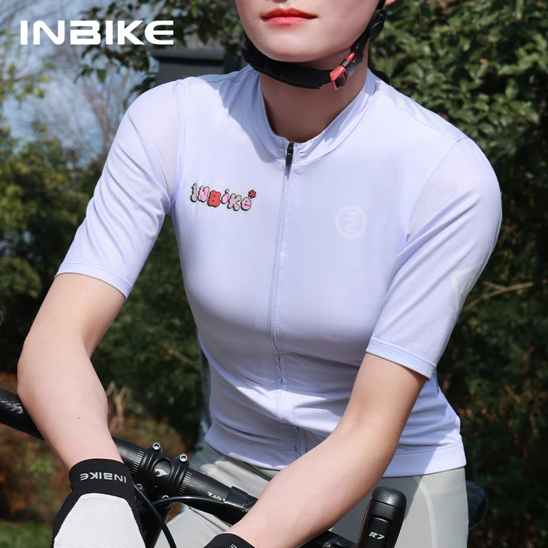 INBIKE Women's Summer Cycling Short-Sleeves Breathable Mesh Fabric Anti Slip Silicone Hem Professional Cycling Jersey Bike Top
INBIKE Women's Summer Cycling Short-Sleeves Breathable Mesh Fabric Anti Slip Silicone Hem Professional Cycling Jersey Bike Top