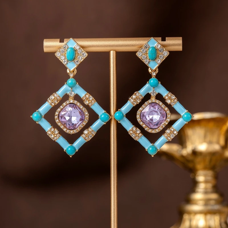 Retro Court Style Minimalist Geometric Enamel Stud Earrings Ladies Classic Fashion Ear Ornaments Wedding Banquet Jewelry
Retro Court Style Minimalist Geometric Enamel Stud Earrings Ladies Classic Fashion Ear Ornaments Wedding Banquet Jewelry